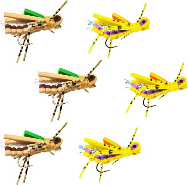 Indicator Foam Hopper 6 Pc Topwater Fly Fi Dry Flies Nymphs Fly Fishing Flies Kit