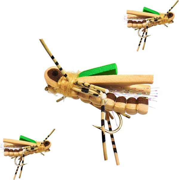 Indicator Foam Hopper 6 Pc Topwater Fly Fi Dry Flies Nymphs Fly Fishing Flies Kit - Image 6