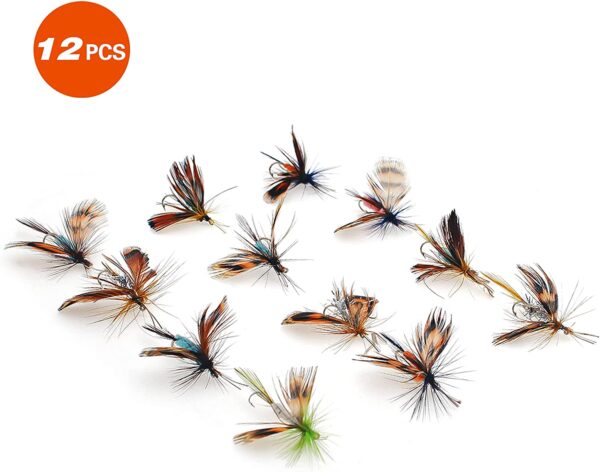 Fly Fishing Fly Kit with Tackle Dry/Wet Fly  Dry Flies Nymphs Fly Fishing Flies Kit - Image 4
