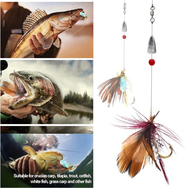Fly Fishing Fly Kit with Tackle Dry/Wet Fly  Dry Flies Nymphs Fly Fishing Flies Kit - Image 7