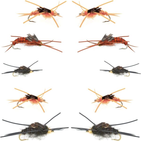 Basics Collection Kaufmann's Stonefly Nymp Dry Flies Nymphs Fly Fishing Flies Kit
