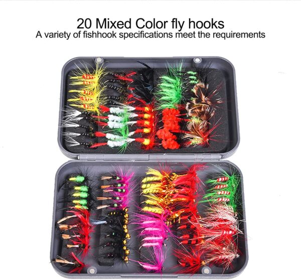 Insects Flies Fly Fishing Lures  Bait High C Dry Flies Nymphs Fly Fishing Flies Kit - Image 3