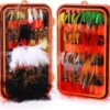 Fly Fishing Flies Kit with Box  Dry Wet Flie Dry Flies Nymphs Fly Fishing Flies Kit
