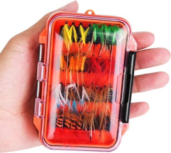 Fly Fishing Flies Kit with Box  Dry Wet Flie Dry Flies Nymphs Fly Fishing Flies Kit - Image 2