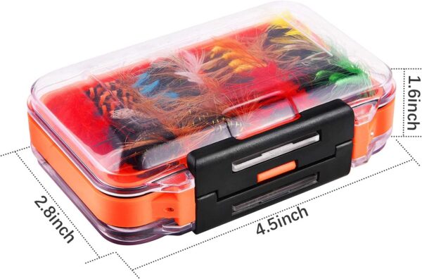 Fly Fishing Flies Kit with Box  Dry Wet Flie Dry Flies Nymphs Fly Fishing Flies Kit - Image 3