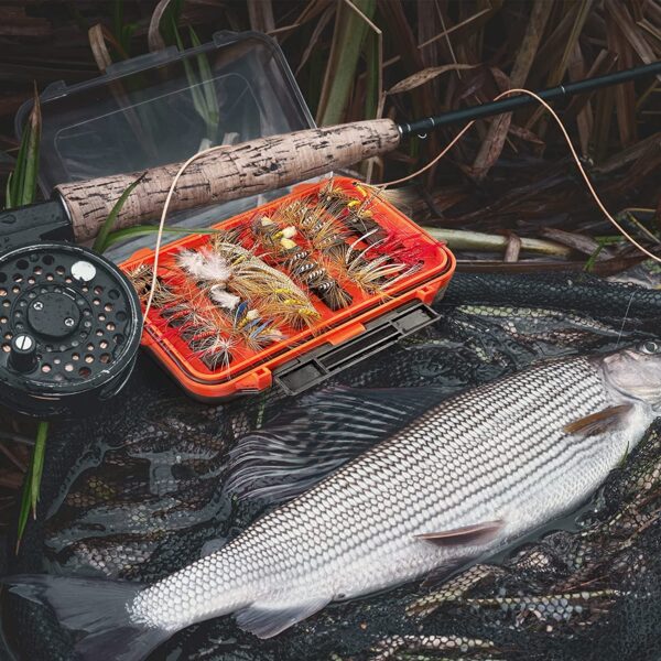 Fly Fishing Flies Kit with Box  Dry Wet Flie Dry Flies Nymphs Fly Fishing Flies Kit - Image 6
