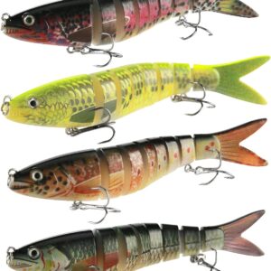 Fishing Lures for Bass Trout Segmented Multi  Fishing Artificial Bait Soft Plastic Lures