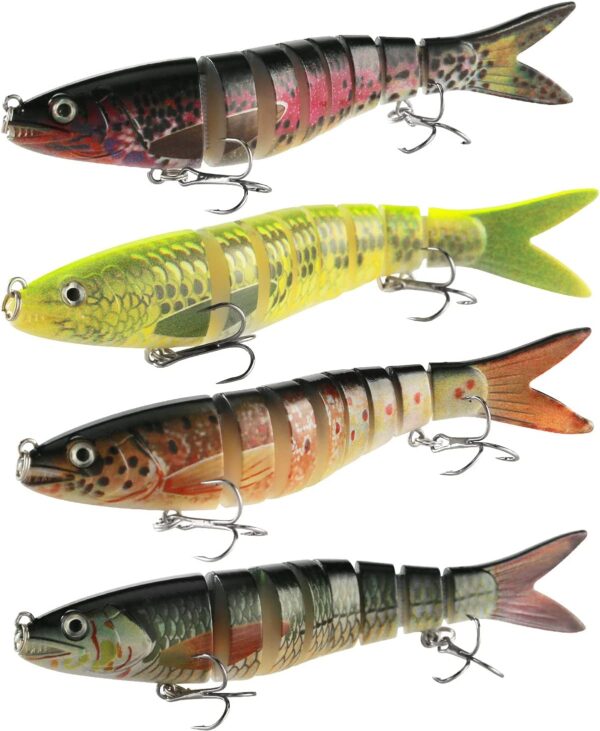 Fishing Lures for Bass Trout Segmented Multi  Fishing Artificial Bait Soft Plastic Lures