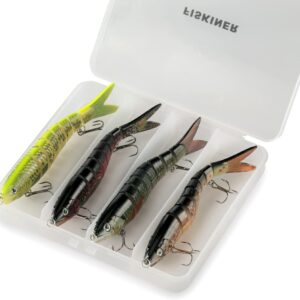 Fishing Lures for Bass Trout Segmented Multi  Fishing Artificial Bait Soft Plastic Lures