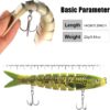 Fishing Lures for Bass Trout Segmented Multi  Fishing Artificial Bait Soft Plastic Lures - Image 3