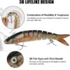 Fishing Lures for Bass Trout Segmented Multi  Fishing Artificial Bait Soft Plastic Lures - Image 4