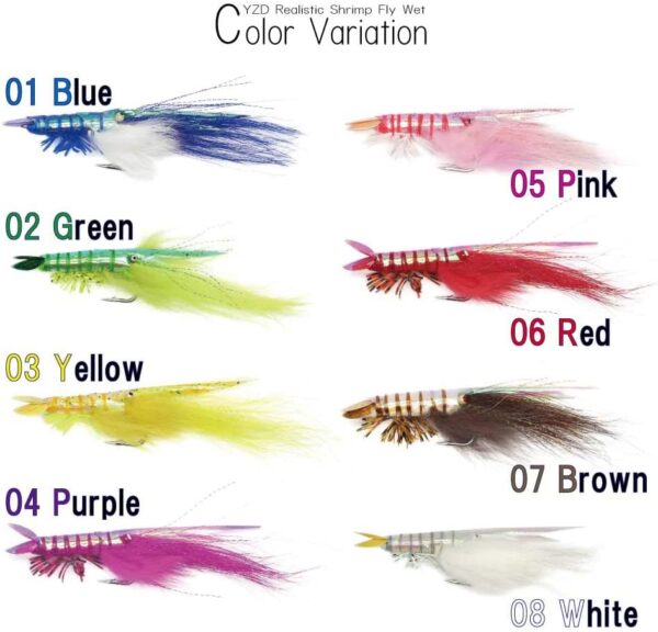 Realistic Shrimp Fly Wet 2pcs Set Dry Flies Nymphs Fly Fishing Flies Kit - Image 4