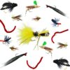16 Pc Fly Fishing Set for Panfish  Trout  an Dry Flies Nymphs Fly Fishing Flies Kit