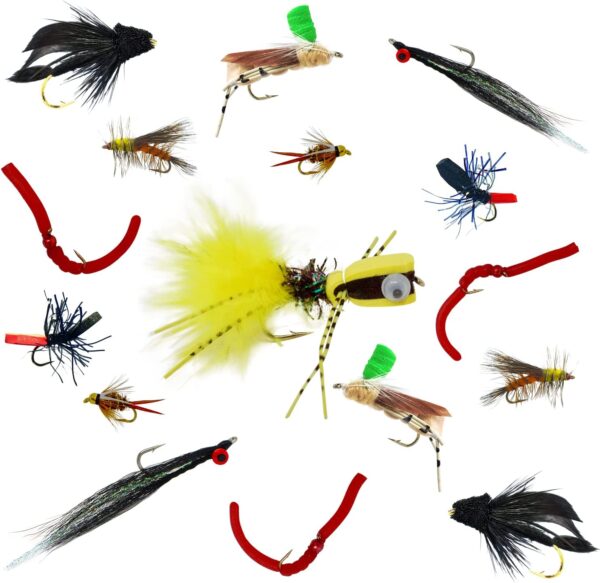 16 Pc Fly Fishing Set for Panfish  Trout  an Dry Flies Nymphs Fly Fishing Flies Kit