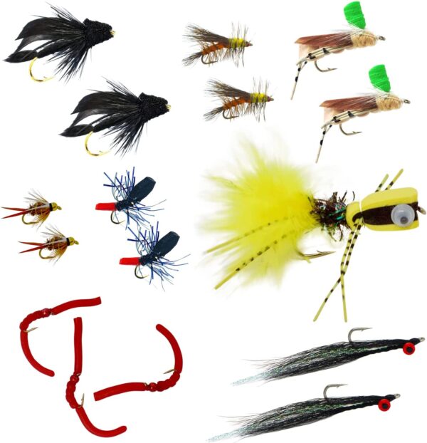 16 Pc Fly Fishing Set for Panfish  Trout  an Dry Flies Nymphs Fly Fishing Flies Kit - Image 2
