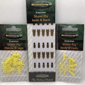 Evolution Yellow Stonefly Tying Set Dry Flies Nymphs Fly Fishing Flies Kit