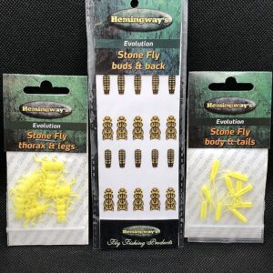 Evolution Yellow Stonefly Tying Set Dry Flies Nymphs Fly Fishing Flies Kit
