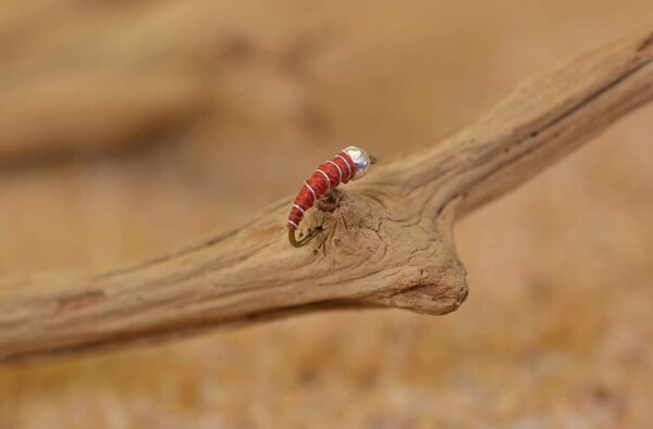 Tungsten Bead Head Red Zebra Midge Fly Mus Dry Flies Nymphs Fly Fishing Flies Kit