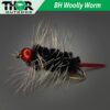 BH Woolly Worm and Squirmy Wormy Fly Fishing Dry Flies Nymphs Fly Fishing Flies Kit - Image 4