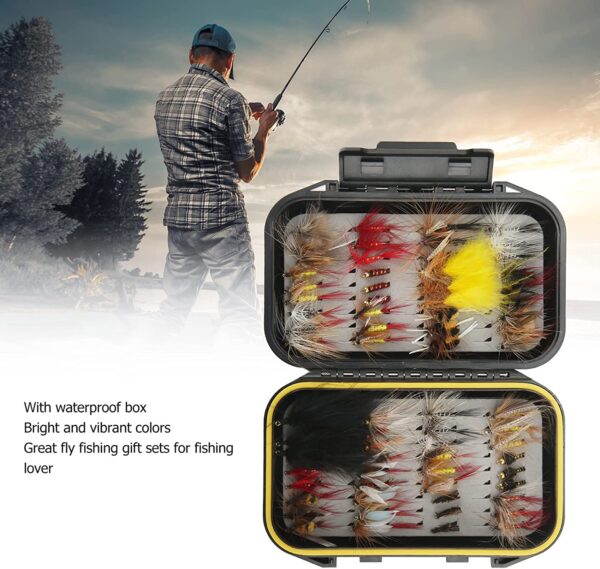 Fly Fishing Lure Design Fly Fishing Tackle w Dry Flies Nymphs Fly Fishing Flies Kit - Image 4