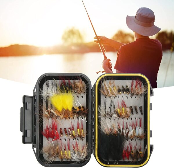 Fly Fishing Lure Design Fly Fishing Tackle w Dry Flies Nymphs Fly Fishing Flies Kit - Image 3