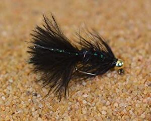 Region Fishing 6 Ct Tungsten Micro Black W Dry Flies Nymphs Fly Fishing Flies Kit