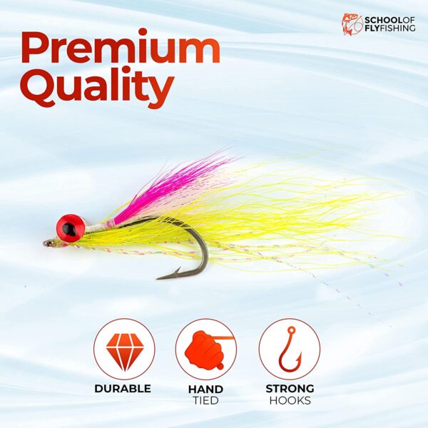 - 15 PC Clouser Minnow Flies Assortment Dry Flies Nymphs Fly Fishing Flies Kit - Image 4