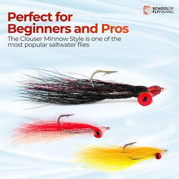 - 15 PC Clouser Minnow Flies Assortment Dry Flies Nymphs Fly Fishing Flies Kit - Image 6