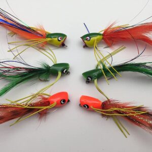 Fly Fishing Jazzy Poppers Selection  Set of  Dry Flies Nymphs Fly Fishing Flies Kit