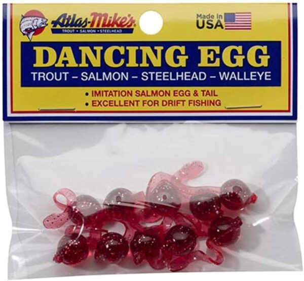 Atlas Fishing Bait Dancing Eggs (10 Per Bag) Fishing Artificial Bait Soft Plastic Lures