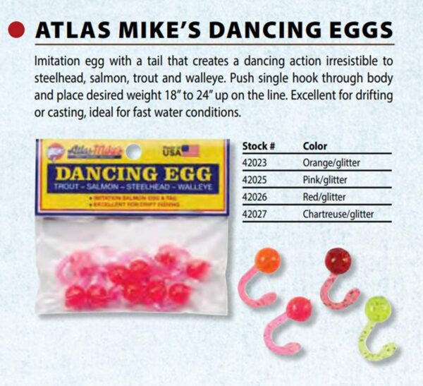 Atlas Fishing Bait Dancing Eggs (10 Per Bag) Fishing Artificial Bait Soft Plastic Lures - Image 2