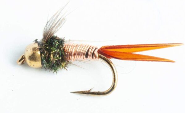 Bead Head Copper John Nymph Fly 6 Pack Dry Flies Nymphs Fly Fishing Flies Kit