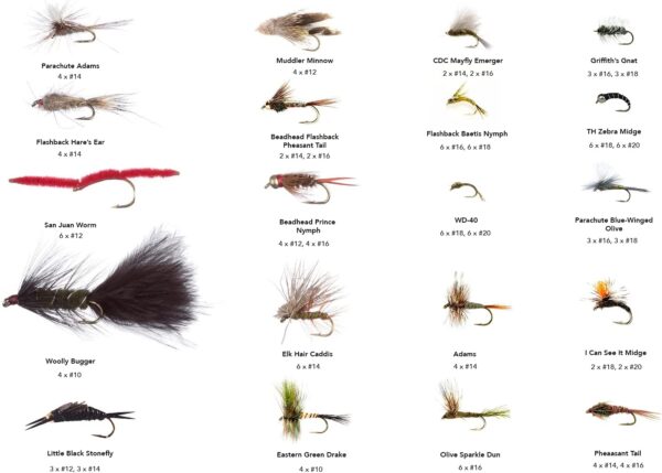 32/64/124 Premium Hand-Tied Dry Flies  Nym Dry Flies Nymphs Fly Fishing Flies Kit - Image 4
