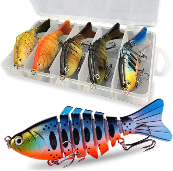Fishing Lures for Bass  Trout Segmented Multi Fishing Artificial Bait Soft Plastic Lures