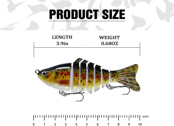 Fishing Lures for Bass  Trout Segmented Multi Fishing Artificial Bait Soft Plastic Lures - Image 2