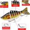 Fishing Lures for Bass  Trout Segmented Multi Fishing Artificial Bait Soft Plastic Lures - Image 3