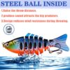 Fishing Lures for Bass  Trout Segmented Multi Fishing Artificial Bait Soft Plastic Lures - Image 4