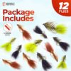 ?C Wooly Bugger Flies 12 PC Assortment Dry Flies Nymphs Fly Fishing Flies Kit - Image 2