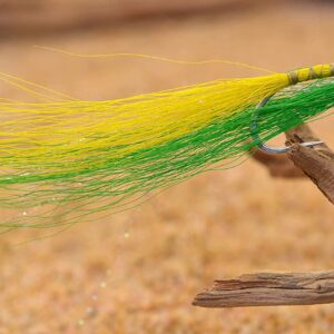Clouser Minnow Fishing Flies Green & Yello Dry Flies Nymphs Fly Fishing Flies Kit