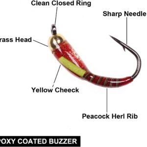 Fly Fishing Bead Head Midge Nymph Fly for Tr Dry Flies Nymphs Fly Fishing Flies Kit