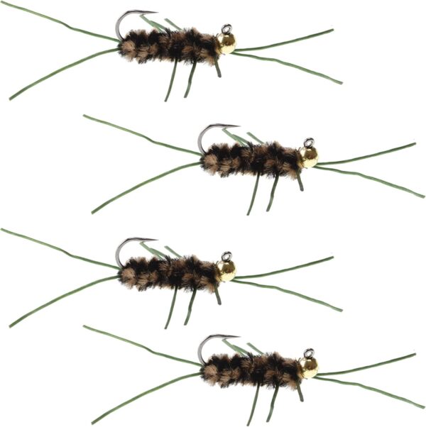 Tungsten Bead Jigged Pat's Rubber Legs Nymph Dry Flies Nymphs Fly Fishing Flies Kit