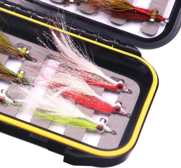 12pcs Clouser Minnow Fishing Flies Tied on S Dry Flies Nymphs Fly Fishing Flies Kit - Image 2