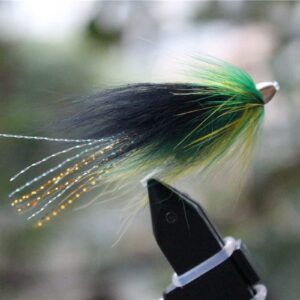 24 pcs/lot Green&Black Fearther Cone Head Tu Dry Flies Nymphs Fly Fishing Flies Kit