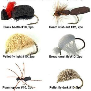 Riverrruns Best Assortment Combo Flies with  Dry Flies Nymphs Fly Fishing Flies Kit