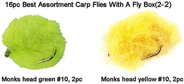 Riverrruns Best Assortment Combo Flies with  Dry Flies Nymphs Fly Fishing Flies Kit - Image 3