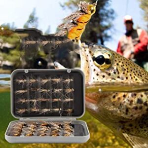 Mosquito Fishing Lure  40pcs Mosquito Fly Fi Dry Flies Nymphs Fly Fishing Flies Kit