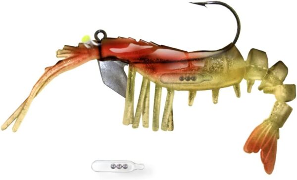 3.5 Rattler Vudu Shrimp  1/4oz - Bloody Mary Fishing Artificial Bait Soft Plastic Lures"