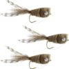 Natural and Grizzly Deer Hair Bass Bugs Fl Dry Flies Nymphs Fly Fishing Flies Kit