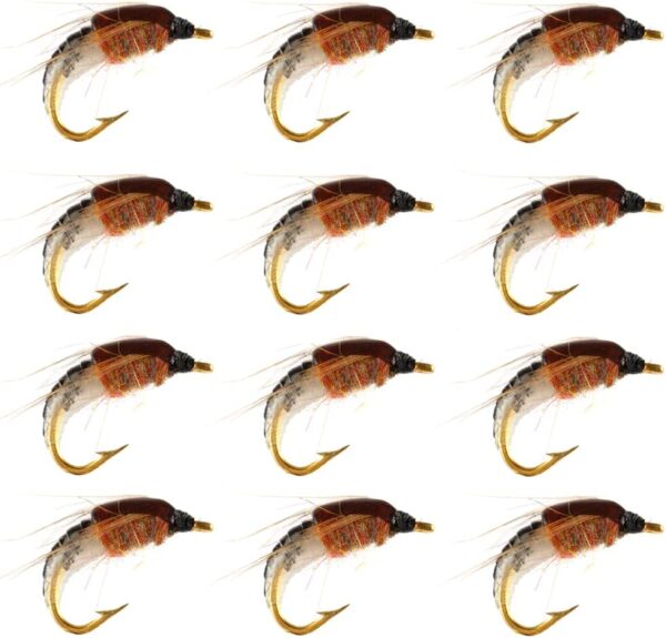 Sturdy Realistic Nymph Scud Flies  Fly Fishi Dry Flies Nymphs Fly Fishing Flies Kit