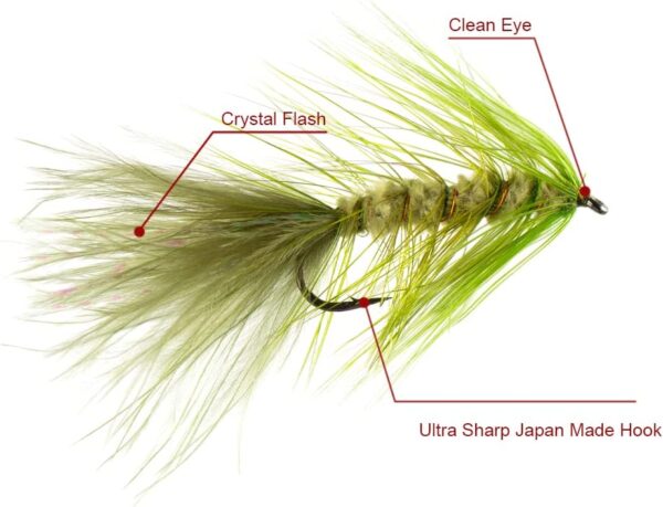 8pcs Wooly Bugger Flies Streamers Fly Fishin Dry Flies Nymphs Fly Fishing Flies Kit - Image 3